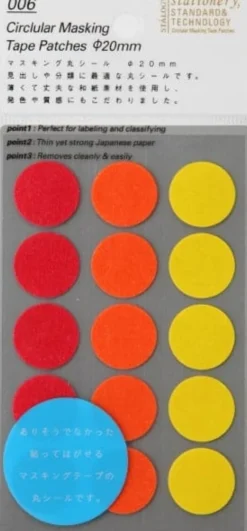 Stalogy Masking Dots - Circular Masking Tape Patches (20mm)