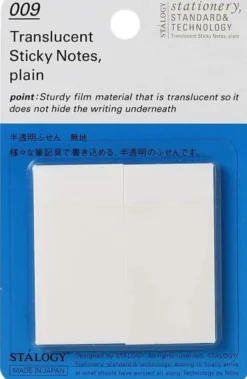 Stalogy Translucent Sticky Notes - 2 Pads