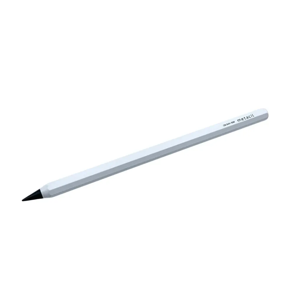 Sun-Star Metacil White Metal Pencil – Long-Lasting Erasable Graphite-Metal Hybrid