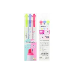 Sun-Star Ninipie 3 Colour Pack – Pastel Highlighter & Fineliner Pen Set
