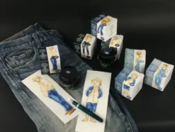 Taccia Fountain Pen Ink Bottle Jeans Denim Colours 40ml