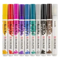 Talens Ecoline Brushpen, Set of 10, Handlettering