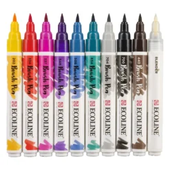 Talens Ecoline Brushpen, Set of 10, Handlettering