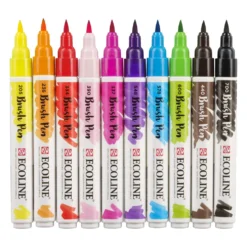 Talens Ecoline Brushpen, Set of 10, Bright