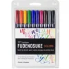 Tombow Fudenosuke Brush Pens, Set of 10