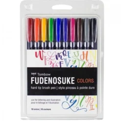 Tombow Fudenosuke Brush Pens, Set of 10