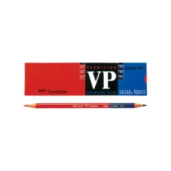 Tombow VP 7:3 Vermillion-Prussian Blue Bicolour Pencil [box of 12 pencils]