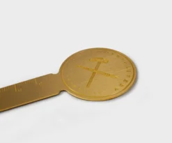 Tools to Live By Brass Rulermark Bookmark & Measuring Tool – 18cm Solid Brass
