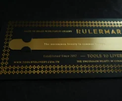 Tools to Live By Brass Rulermark Bookmark & Measuring Tool – 18cm Solid Brass