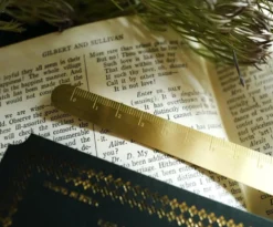 Tools to Live By Brass Rulermark Bookmark & Measuring Tool – 18cm Solid Brass