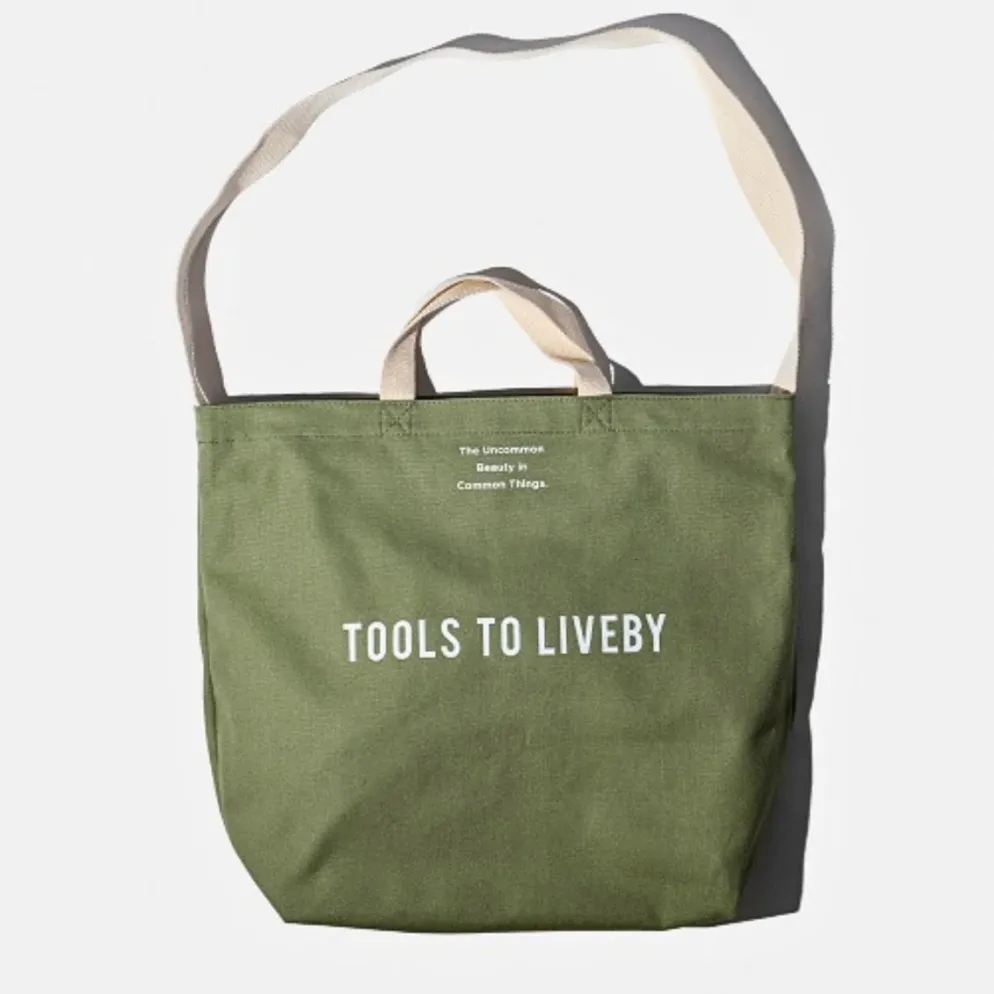 Tools to Live By Tote Bag Large – Green Canvas, Spacious, Versatile Carry