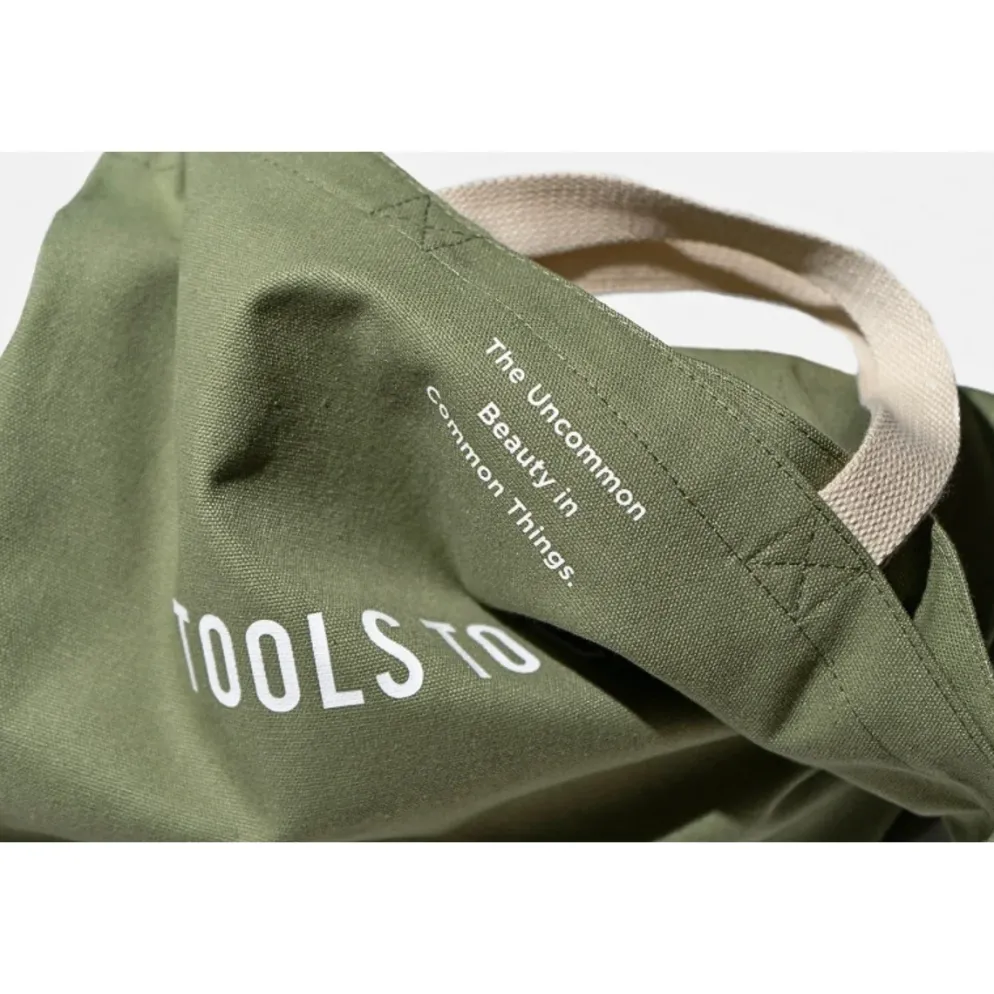 Tools to Live By Tote Bag Large – Green Canvas, Spacious, Versatile Carry