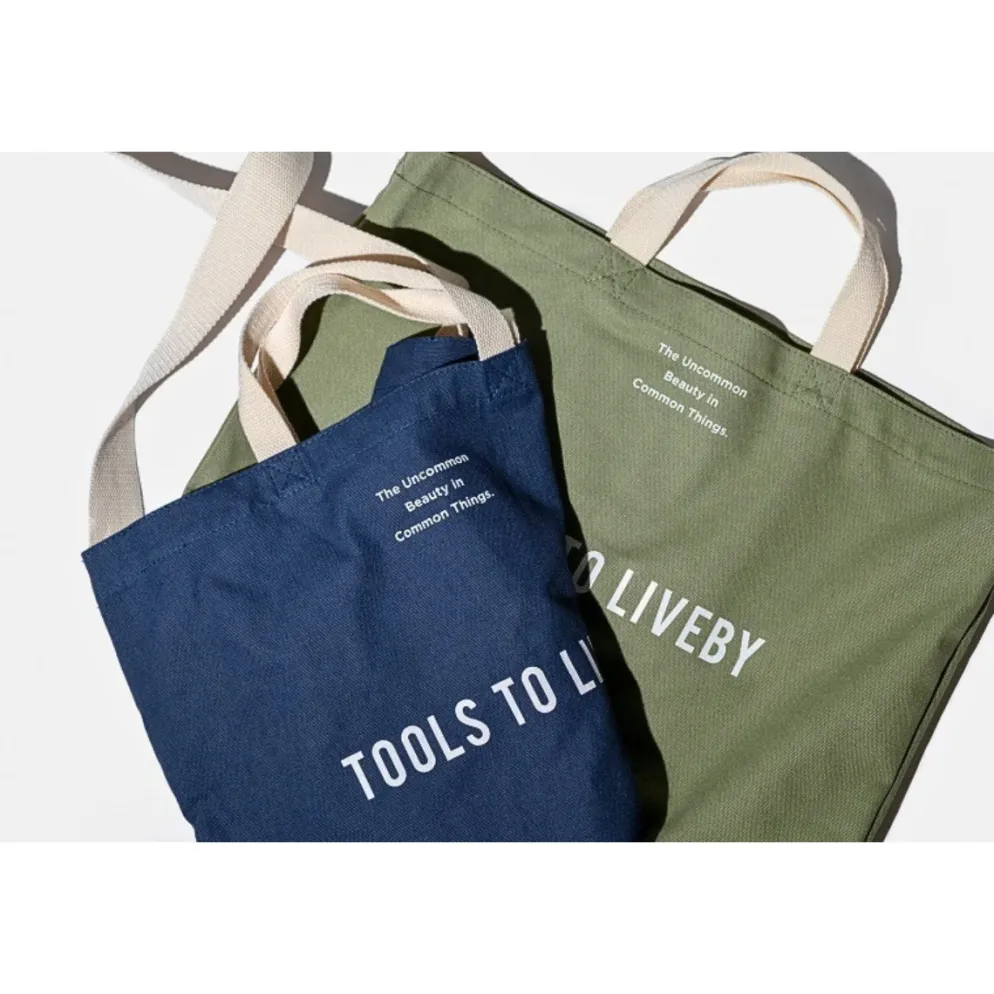 Tools to Live By Tote Bag Large – Green Canvas, Spacious, Versatile Carry