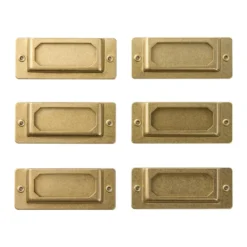 TRAVELER'S Company Brass Label Plates – Set of 6