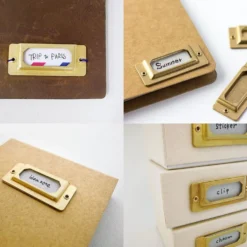 TRAVELER'S Company Brass Label Plates – Set of 6