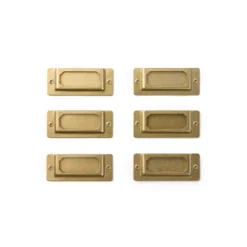 TRAVELER'S Company Brass Label Plates – Set of 6