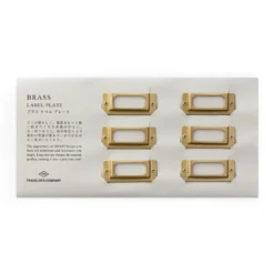 TRAVELER'S Company Brass Label Plates – Set of 6
