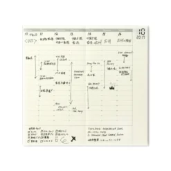 TRAVELER'S Company Notebook Refill 018 [Weekly Vertical Free Diary]