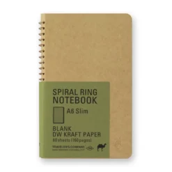 TRAVELER'S Company Spiral Ring Notebook A6 Slim [DW Kraft]