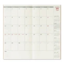 Traveler's Notebook 2026 Monthly Diary Refill – Regular Size