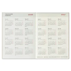 Traveler’s Notebook 2026 Second Half Passport Weekly Diary – (July to Dec.) Refill