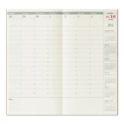Traveler’s Notebook 2026 Second Half Weekly Vertical Diary – (July to Dec.) Refill