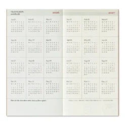 Traveler’s Notebook 2026 Second Half Weekly Memo Diary – (July to Dec.) Refill