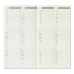 Traveler’s Notebook 2026 Second Half Weekly Memo Diary – (July to Dec.) Refill