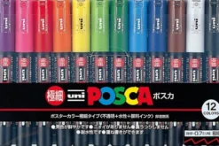 Uni Posca Ultra Fine Marker Pens (Set of 12)