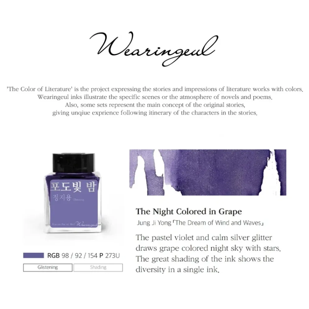 Wearingeul Jeong Jiyong Literature Fountain Pen Ink 30ml