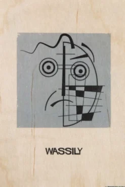 WOODHI Wooden Postcard - Portrart Wassily