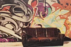 WOODHI Wooden Postcard - Photos Graffiti Couch