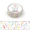 World Craft 15mm Clear Film PET Glitter Tape - Confetti