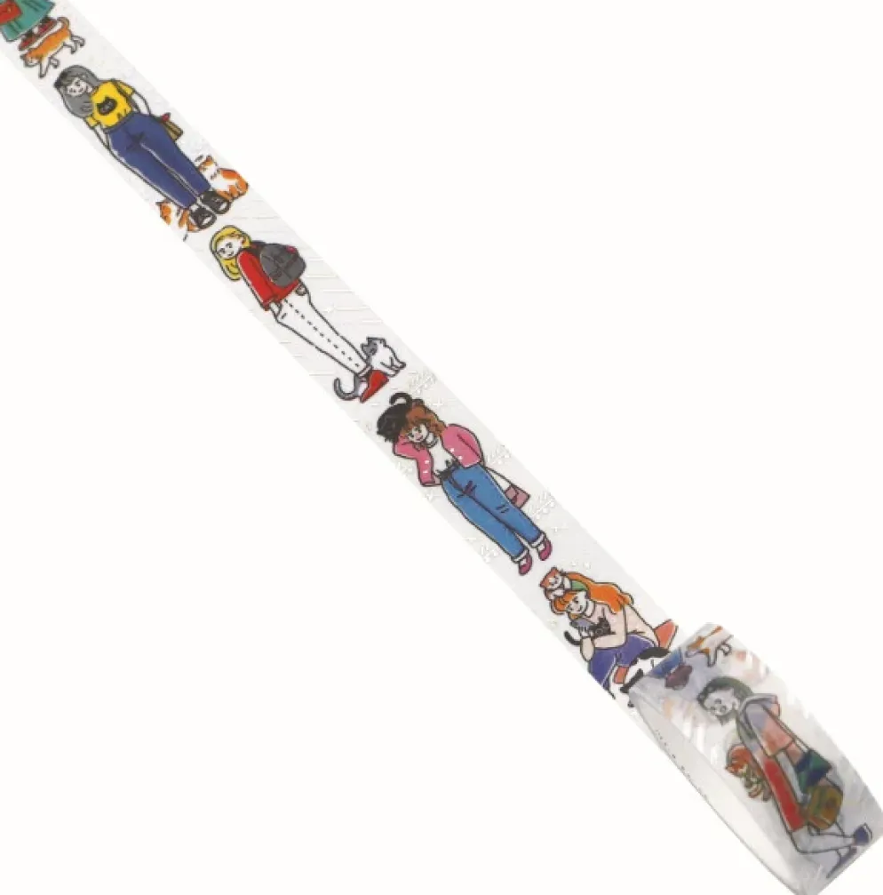World Craft 15mm Glitter Masking Tape - Everyday with Cats