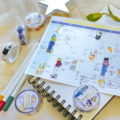 World Craft 15mm Glitter Masking Tape - Everyday with Cats