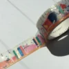 World Craft 15mm Glitter Masking Tape Vol. 2 - Cat Library