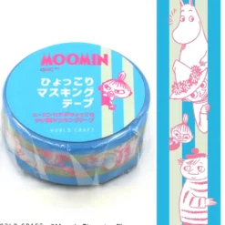 World Craft 15mm Moomin Masking Tape - Striped Blue