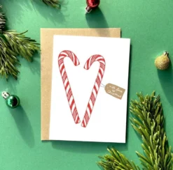 You've got pen on your face 'Candy Canes' Greeting Card