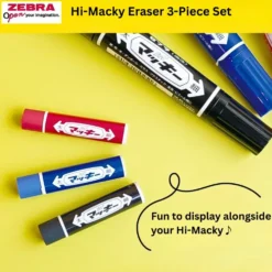 Zebra Hi-Macky Eraser Set of 3