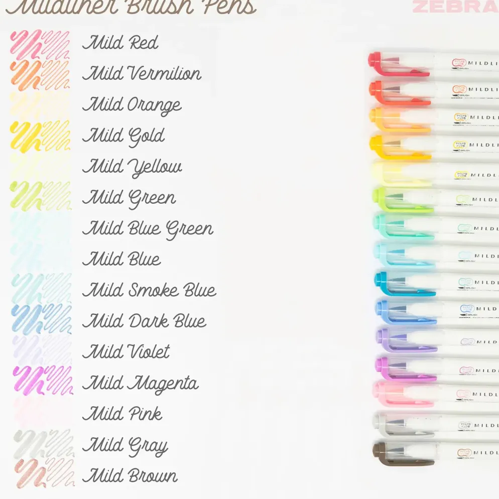 Zebra Mildliner Brush Pen Dual-Ended Highlighter