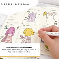 Zebra Mildliner Brush Line Marker Pen - (Set of 5)