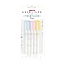 Zebra Mildliner Highlighter Set of 5 (New 2025 Colours)